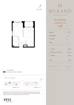 1 pokój, apartament 34,50 m², piętro 2, oferta nr M158, Murano, Warszawa, Śródmieście, Muranów, ul. Mordechaja Anielewicza 15A