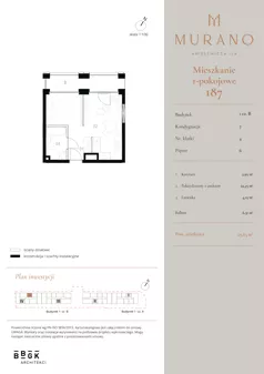 1 pokój, mieszkanie 29,63 m², piętro 6, oferta nr M187, Murano, Warszawa, Śródmieście, Muranów, ul. Mordechaja Anielewicza 15A
