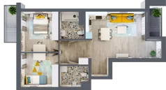3 pokoje, mieszkanie 66,73 m², piętro 4, oferta nr B.A043, Miasto Polskich Mistrzów Olimpijskich - Paryż, Mysiadło, ul. Olimpijska