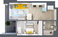 2 pokoje, mieszkanie 38,11 m², piętro 5, oferta nr B.A050, Miasto Polskich Mistrzów Olimpijskich - Paryż, Mysiadło, ul. Olimpijska
