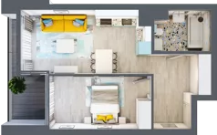 2 pokoje, mieszkanie 42,31 m², piętro 4, oferta nr B.B076, Miasto Polskich Mistrzów Olimpijskich - Paryż, Mysiadło, ul. Olimpijska
