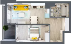 2 pokoje, mieszkanie 42,31 m², piętro 5, oferta nr B.B082, Miasto Polskich Mistrzów Olimpijskich - Paryż, Mysiadło, ul. Olimpijska