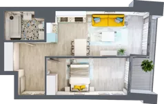 2 pokoje, mieszkanie 45,79 m², piętro 5, oferta nr B.B083, Miasto Polskich Mistrzów Olimpijskich - Paryż, Mysiadło, ul. Olimpijska