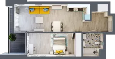 2 pokoje, mieszkanie 48,94 m², piętro 5, oferta nr B.C103, Miasto Polskich Mistrzów Olimpijskich - Paryż, Mysiadło, ul. Olimpijska