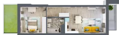 2 pokoje, mieszkanie 48,31 m², piętro 1, oferta nr B.D108, Miasto Polskich Mistrzów Olimpijskich - Paryż, Mysiadło, ul. Olimpijska