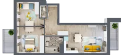 3 pokoje, mieszkanie 64,12 m², piętro 4, oferta nr B.E140, Miasto Polskich Mistrzów Olimpijskich - Paryż, Mysiadło, ul. Olimpijska