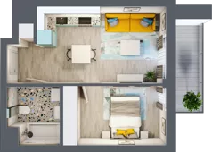 2 pokoje, mieszkanie 35,86 m², piętro 5, oferta nr B.E143, Miasto Polskich Mistrzów Olimpijskich - Paryż, Mysiadło, ul. Olimpijska