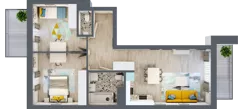 3 pokoje, mieszkanie 64,12 m², piętro 5, oferta nr B.E144, Miasto Polskich Mistrzów Olimpijskich - Paryż, Mysiadło, ul. Olimpijska