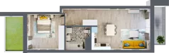 2 pokoje, mieszkanie 49,50 m², piętro 1, oferta nr B.F154, Miasto Polskich Mistrzów Olimpijskich - Paryż, Mysiadło, ul. Olimpijska