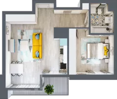 2 pokoje, mieszkanie 49,89 m², piętro 3, oferta nr B.F165, Miasto Polskich Mistrzów Olimpijskich - Paryż, Mysiadło, ul. Olimpijska