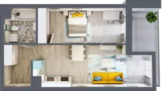 2 pokoje, mieszkanie 49,02 m², piętro 4, oferta nr B.F179, Miasto Polskich Mistrzów Olimpijskich - Paryż, Mysiadło, ul. Olimpijska