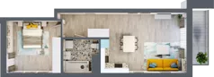 2 pokoje, mieszkanie 49,50 m², piętro 5, oferta nr B.F197, Miasto Polskich Mistrzów Olimpijskich - Paryż, Mysiadło, ul. Olimpijska