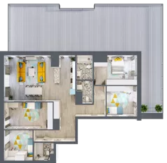 5 pokoi, mieszkanie 118,79 m², piętro 6, oferta nr B.F198, Miasto Polskich Mistrzów Olimpijskich - Paryż, Mysiadło, ul. Olimpijska