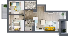 3 pokoje, mieszkanie 65,72 m², piętro 5, oferta nr B.G243, Miasto Polskich Mistrzów Olimpijskich - Paryż, Mysiadło, ul. Olimpijska
