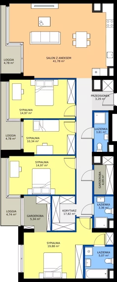 5 pokoi, mieszkanie 144,72 m², piętro 2, oferta nr 157, Miasto Polskich Mistrzów Olimpijskich II - Paryż, Mysiadło, ul. Olimpijska