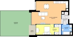 2 pokoje, mieszkanie 65,45 m², piętro 1, oferta nr 202, Miasto Polskich Mistrzów Olimpijskich II - Paryż, Mysiadło, ul. Olimpijska