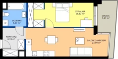 2 pokoje, mieszkanie 52,57 m², piętro 4, oferta nr 179, Miasto Polskich Mistrzów Olimpijskich II - Paryż, Mysiadło, ul. Olimpijska