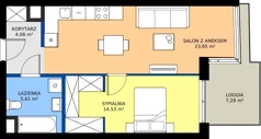 2 pokoje, mieszkanie 47,87 m², piętro 3, oferta nr 219, Miasto Polskich Mistrzów Olimpijskich II - Paryż, Mysiadło, ul. Olimpijska