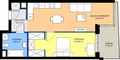 2 pokoje, mieszkanie 51,53 m², piętro 4, oferta nr 232, Miasto Polskich Mistrzów Olimpijskich II - Paryż, Mysiadło, ul. Olimpijska