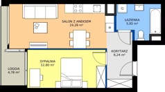 2 pokoje, mieszkanie 44,27 m², piętro 4, oferta nr 178, Miasto Polskich Mistrzów Olimpijskich II - Paryż, Mysiadło, ul. Olimpijska