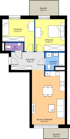 3 pokoje, mieszkanie 66,88 m², piętro 5, oferta nr 145, Miasto Polskich Mistrzów Olimpijskich II - Paryż, Mysiadło, ul. Olimpijska