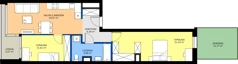 3 pokoje, mieszkanie 66,89 m², piętro 1, oferta nr 057, Miasto Polskich Mistrzów Olimpijskich II - Paryż, Mysiadło, ul. Olimpijska