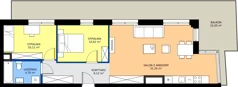 3 pokoje, mieszkanie 64,87 m², piętro 5, oferta nr 238, Miasto Polskich Mistrzów Olimpijskich II - Paryż, Mysiadło, ul. Olimpijska