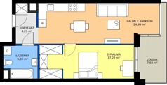 2 pokoje, mieszkanie 52,33 m², piętro 1, oferta nr 201, Miasto Polskich Mistrzów Olimpijskich II - Paryż, Mysiadło, ul. Olimpijska