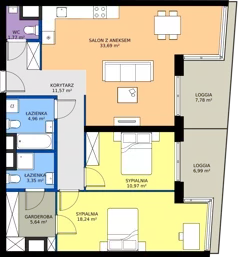 3 pokoje, mieszkanie 90,19 m², piętro 1, oferta nr 154, Miasto Polskich Mistrzów Olimpijskich II - Paryż, Mysiadło, ul. Olimpijska