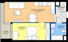 2 pokoje, mieszkanie 43,90 m², piętro 5, oferta nr 246, Miasto Polskich Mistrzów Olimpijskich II - Paryż, Mysiadło, ul. Olimpijska