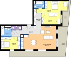 5 pokoi, mieszkanie 108,64 m², piętro 4, oferta nr 183, Miasto Polskich Mistrzów Olimpijskich II - Paryż, Mysiadło, ul. Olimpijska