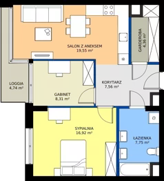 3 pokoje, mieszkanie 64,45 m², piętro 3, oferta nr 165, Miasto Polskich Mistrzów Olimpijskich II - Paryż, Mysiadło, ul. Olimpijska