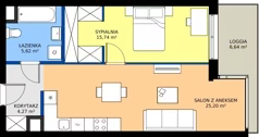 2 pokoje, mieszkanie 50,83 m², piętro 2, oferta nr 209, Miasto Polskich Mistrzów Olimpijskich II - Paryż, Mysiadło, ul. Olimpijska