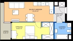 2 pokoje, mieszkanie 46,03 m², piętro 4, oferta nr 233, Miasto Polskich Mistrzów Olimpijskich II - Paryż, Mysiadło, ul. Olimpijska