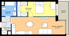 2 pokoje, mieszkanie 50,83 m², piętro 1, oferta nr 200, Miasto Polskich Mistrzów Olimpijskich II - Paryż, Mysiadło, ul. Olimpijska