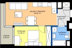 2 pokoje, mieszkanie 38,89 m², piętro 4, oferta nr 176, Miasto Polskich Mistrzów Olimpijskich II - Paryż, Mysiadło, ul. Olimpijska