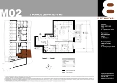 2 pokoje, mieszkanie 50,75 m², parter, oferta nr 2, Sczanieckiej 8 , Łódź, Górna, Chojny, ul. Sczanieckiej 8