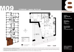 2 pokoje, mieszkanie 46,74 m², piętro 1, oferta nr 9, Sczanieckiej 8 , Łódź, Górna, Chojny, ul. Sczanieckiej 8