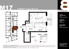 2 pokoje, mieszkanie 40,91 m², piętro 2, oferta nr 17, Sczanieckiej 8 , Łódź, Górna, Chojny, ul. Sczanieckiej 8