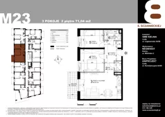 3 pokoje, mieszkanie 71,04 m², piętro 2, oferta nr 23, Sczanieckiej 8 , Łódź, Górna, Chojny, ul. Sczanieckiej 8