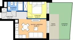 2 pokoje, mieszkanie 34,35 m², parter, oferta nr 4, Sczanieckiej 8 , Łódź, Górna, Chojny, ul. Sczanieckiej 8