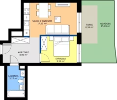2 pokoje, mieszkanie 40,91 m², parter, oferta nr 1, Sczanieckiej 8 , Łódź, Górna, Chojny, ul. Sczanieckiej 8