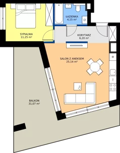 2 pokoje, mieszkanie 46,74 m², piętro 1, oferta nr 9, Sczanieckiej 8 , Łódź, Górna, Chojny, ul. Sczanieckiej 8
