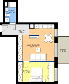 2 pokoje, mieszkanie 47,39 m², piętro 3, oferta nr 37, Sczanieckiej 8, Łódź, Górna, Chojny, ul. Sczanieckiej 8