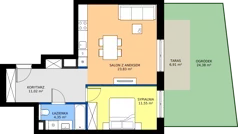 2 pokoje, mieszkanie 50,75 m², parter, oferta nr 2, Sczanieckiej 8 , Łódź, Górna, Chojny, ul. Sczanieckiej 8