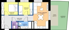 3 pokoje, mieszkanie 52,64 m², parter, oferta nr 3, Sczanieckiej 8 , Łódź, Górna, Chojny, ul. Sczanieckiej 8