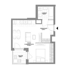 1 pokój, mieszkanie 36,99 m², piętro 2, oferta nr 2/77, Osiedle Prystora II, Warszawa, Ursus, Skorosze, ul. Aleksandra Prystora 2