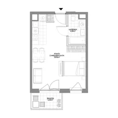 1 pokój, mieszkanie 33,54 m², piętro 1, oferta nr 1/11, Osiedle Prystora II, Warszawa, Ursus, Skorosze, ul. Aleksandra Prystora 2