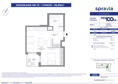 1 pokój, mieszkanie 36,99 m², piętro 1, oferta nr 2/72, Osiedle Prystora II, Warszawa, Ursus, Skorosze, ul. Aleksandra Prystora 2