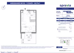 1 pokój, mieszkanie 25,71 m², parter, oferta nr 2/92, Osiedle Prystora II, Warszawa, Ursus, Skorosze, ul. Aleksandra Prystora 2